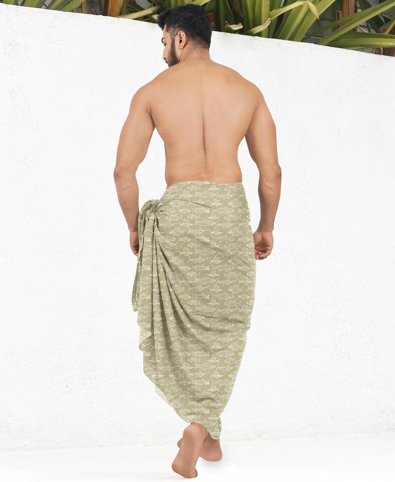 HAPPY BAY Store Men's Sarong Beach Pareo Aloha Wraps - Image 2